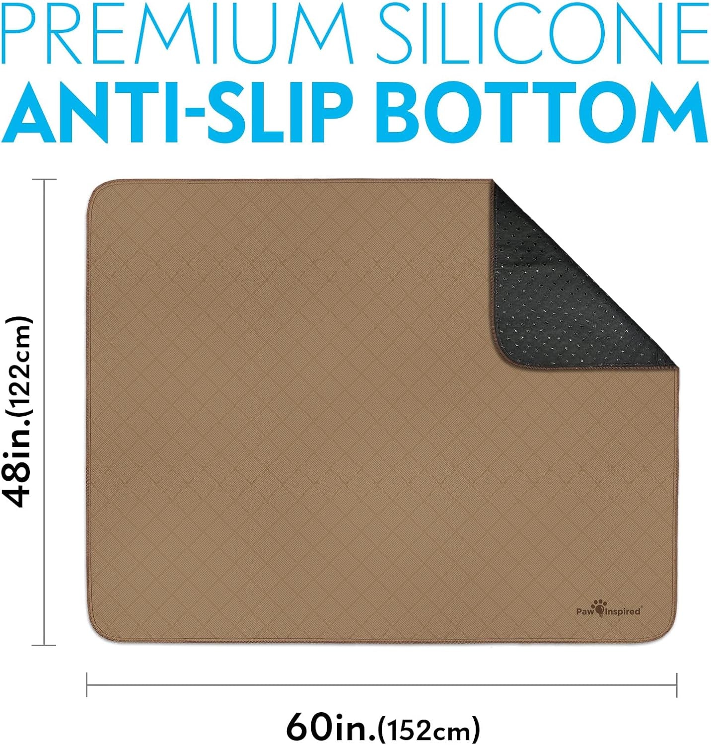 Washable Pee Pads for Dogs | Reusable Puppy Pads | Waterproof Whelping Pads | Washable Training Pet Pads, Washable Potty Pads (48X60 (1 Pack))