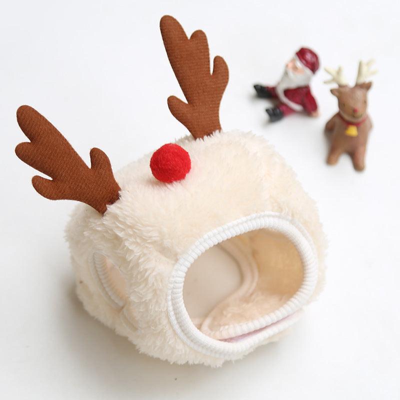 Festive Pet Christmas Hat And Saliva Towel Set - Perfect For Your Furry Friends!-1
